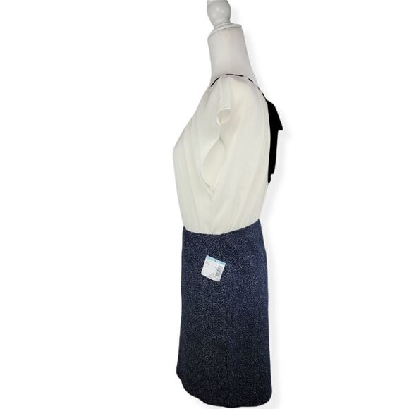 Simply Styled Navy Blue elastic waistband Skirt size Petite Large - Picture 3 of 5